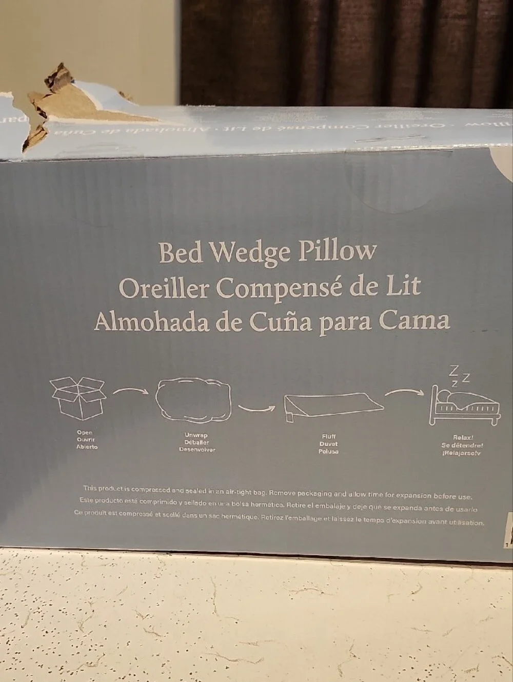 Bed Wedge Pillow - White Queen Support Pillow